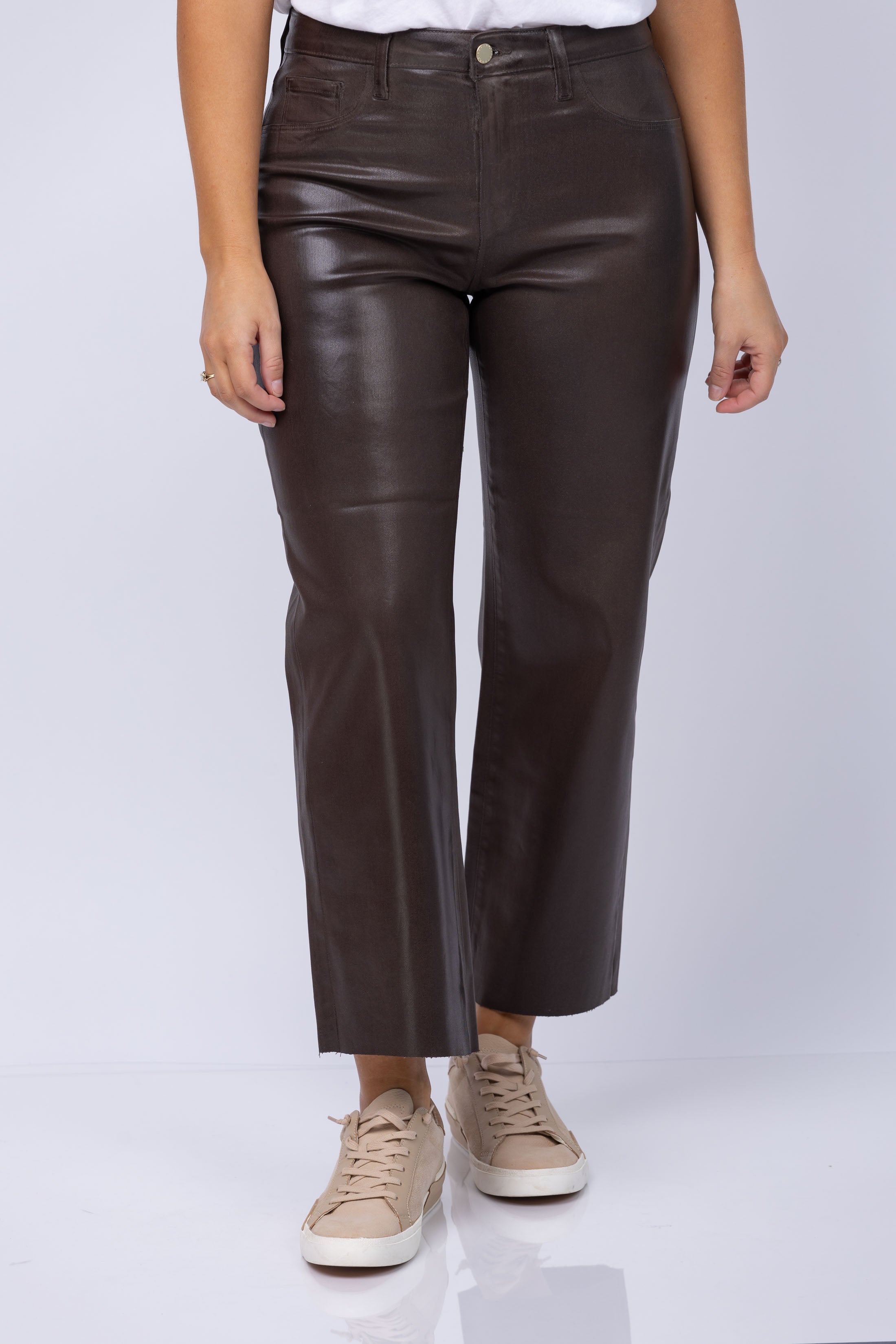 Hanie Vegan Leather Pant Silver – CAMI NYC