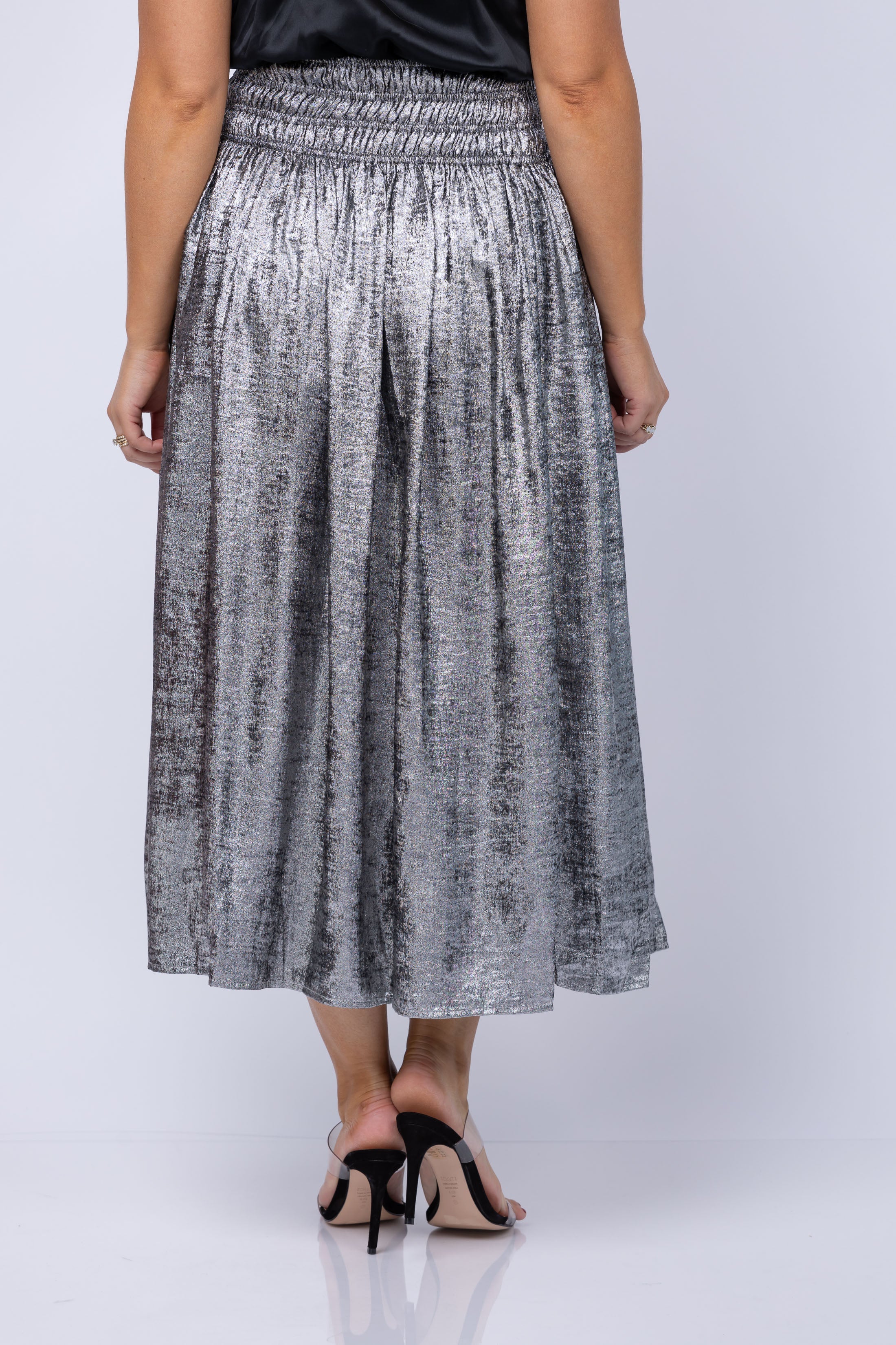 The Great. The Viola Skirt in Silver