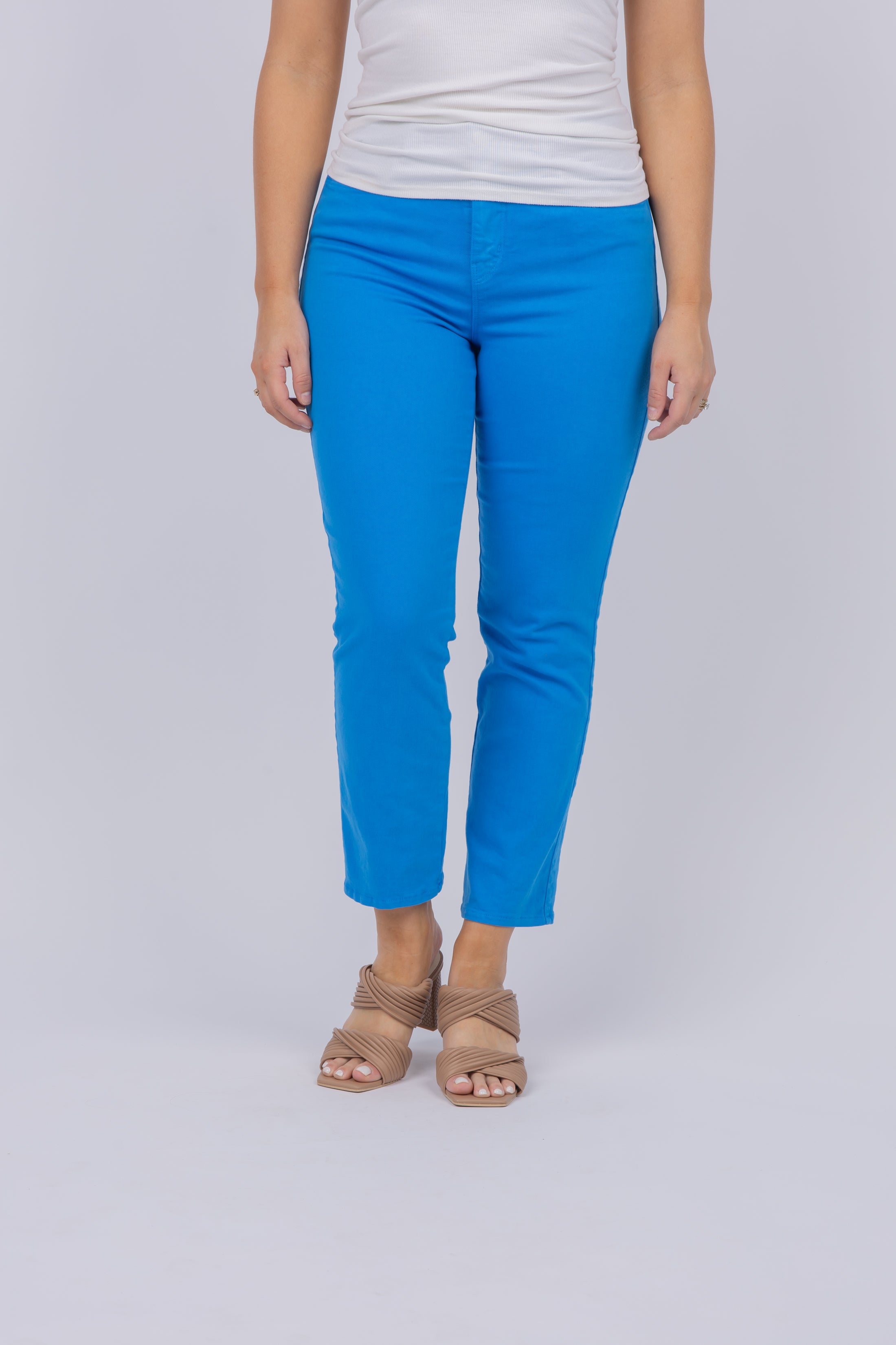 Blue High-Waisted Cigarette Pants – ByCeeTouch
