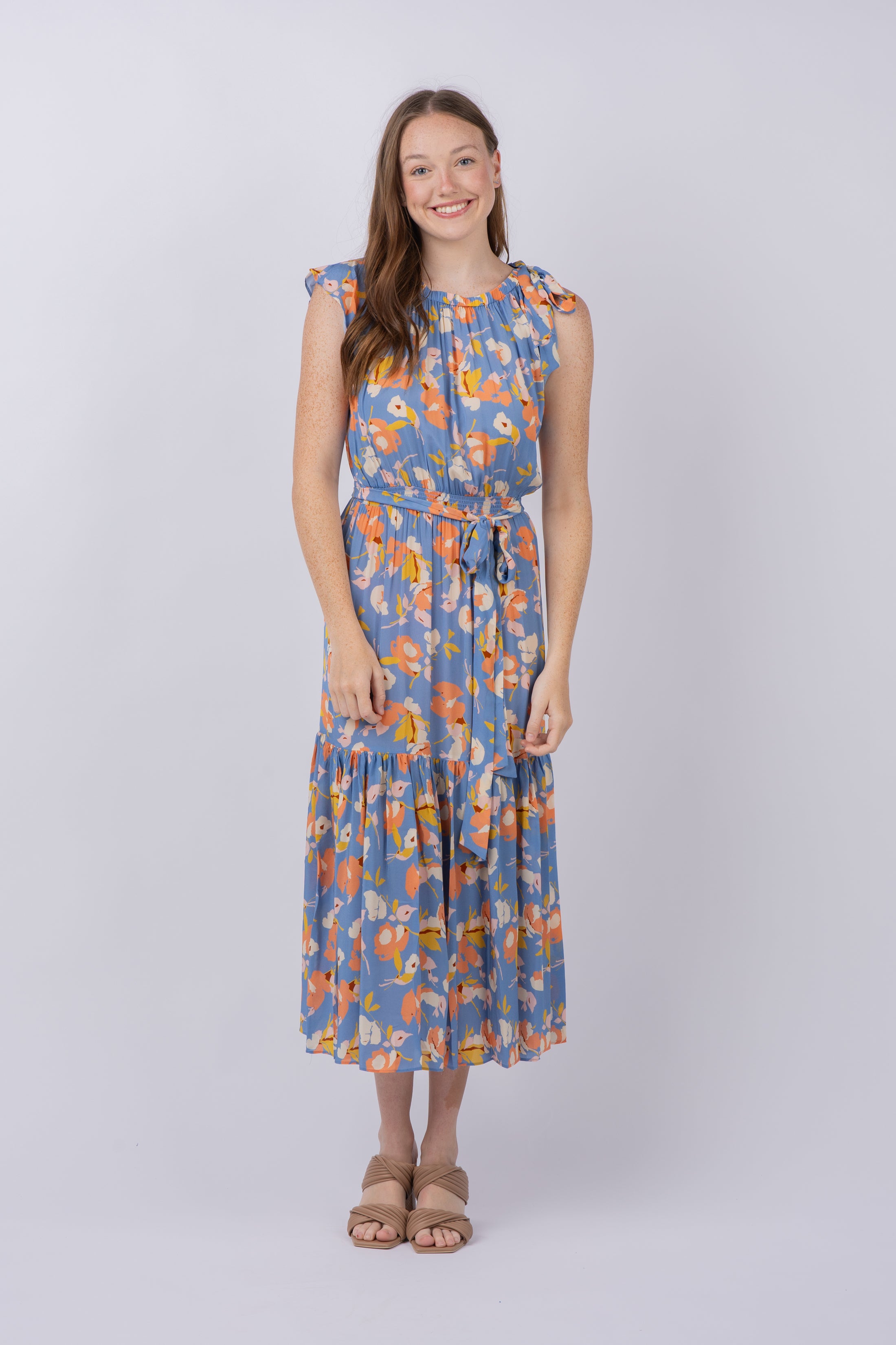 Shoshanna Peony Dress In Slate Blue Multi | Formal Gowns & Casual Wear For Women Shoshanna Peony Dress In Slate Blue Multi | Formal Gowns & Casual Wear For Women