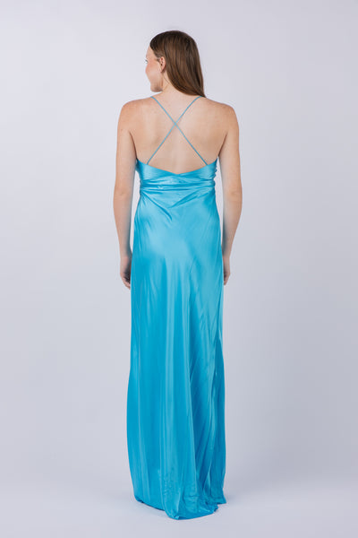 The Sei Wrap Gown in Sky
