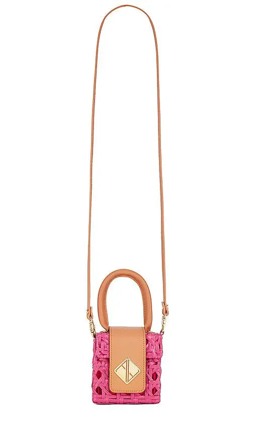 Aranaz Charlie Cube Bag in Magenta CoatTails