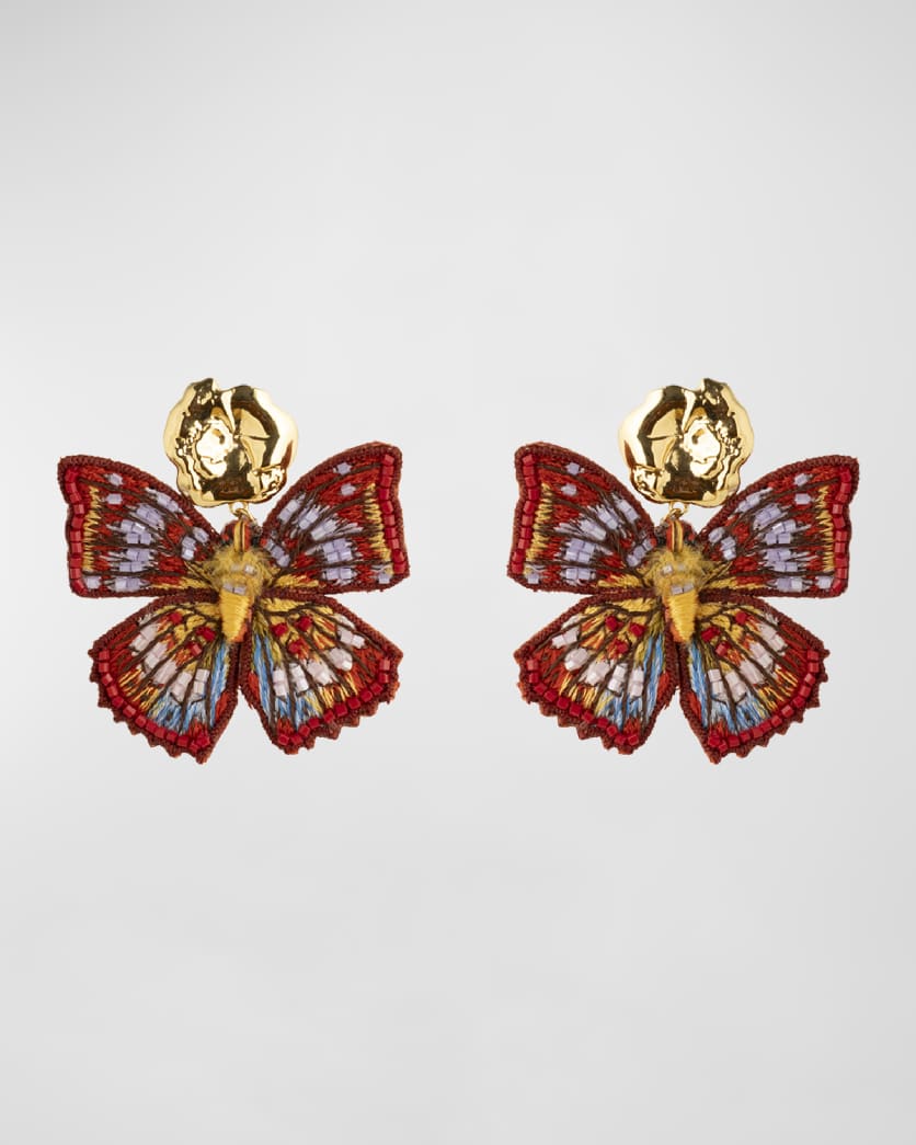 Mignonne Gavigan Bond Butterfly Earrings in Multi