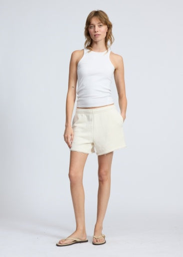 Short Rags Rag & Bone Vintage Terry Midi Short in Ivory