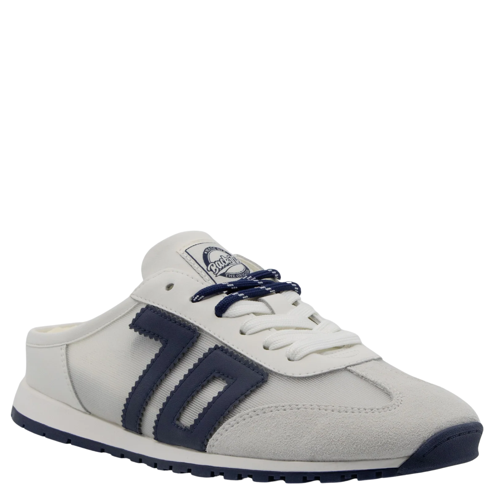 Back 70 Venice Backless Sneakers in White Navy