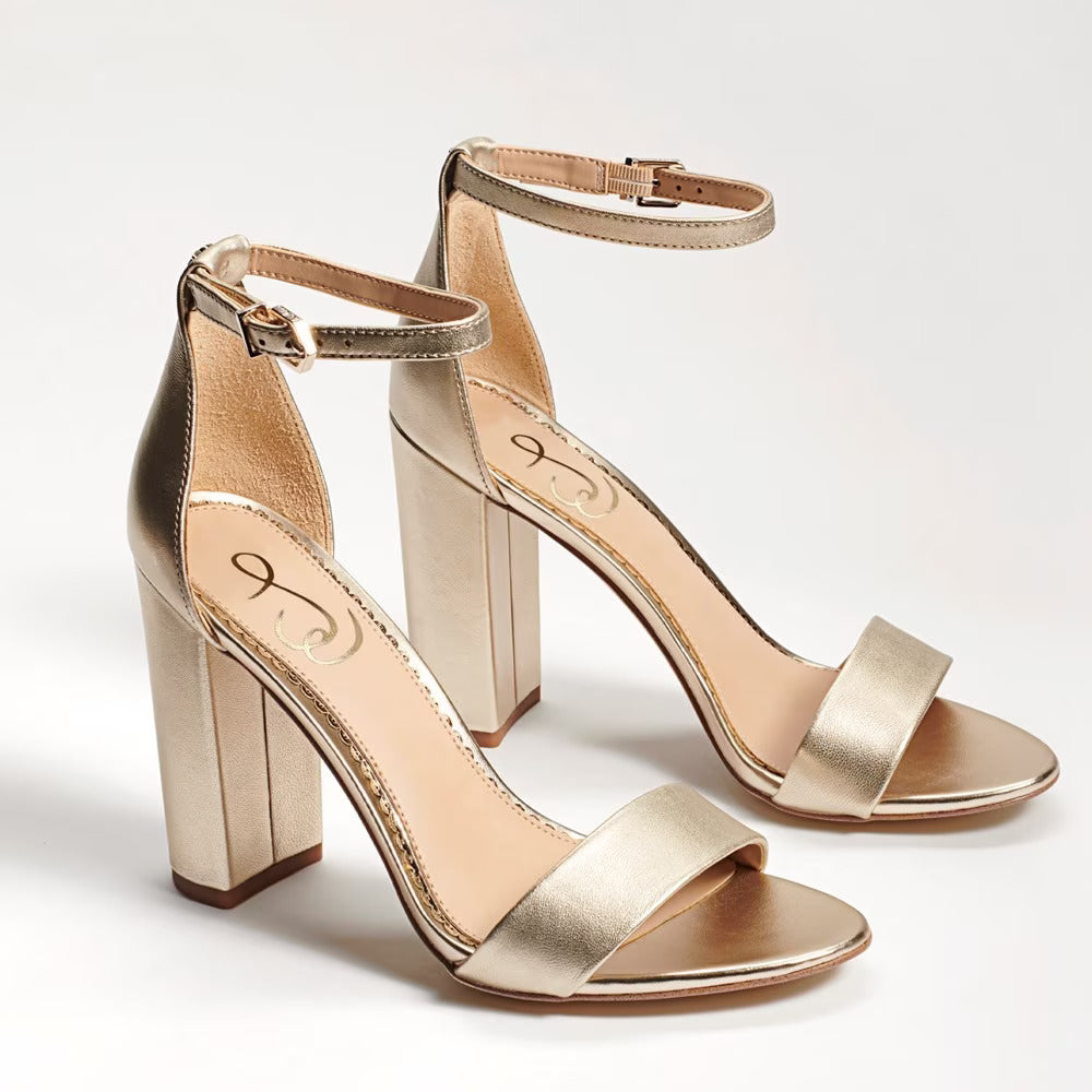 Sam Edelman Yaro in Light Gold Leather - Main Image