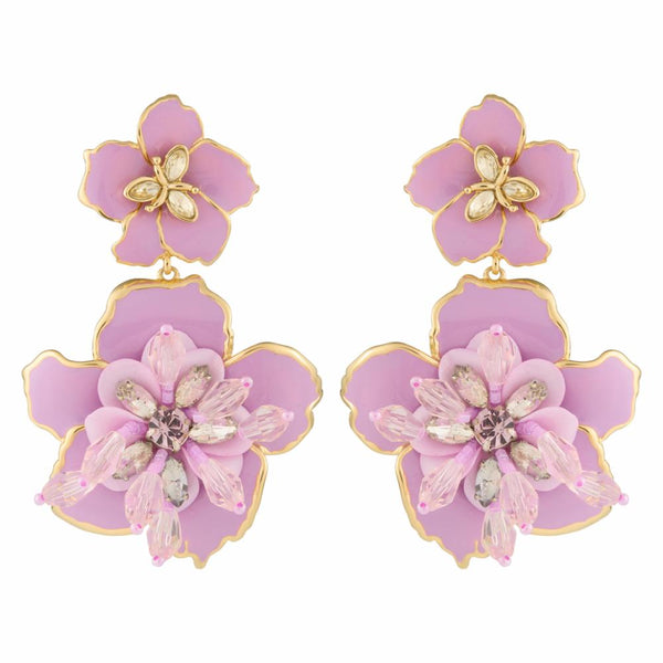Mignonne Gavigan Lorenza Floral Earrings Lilac