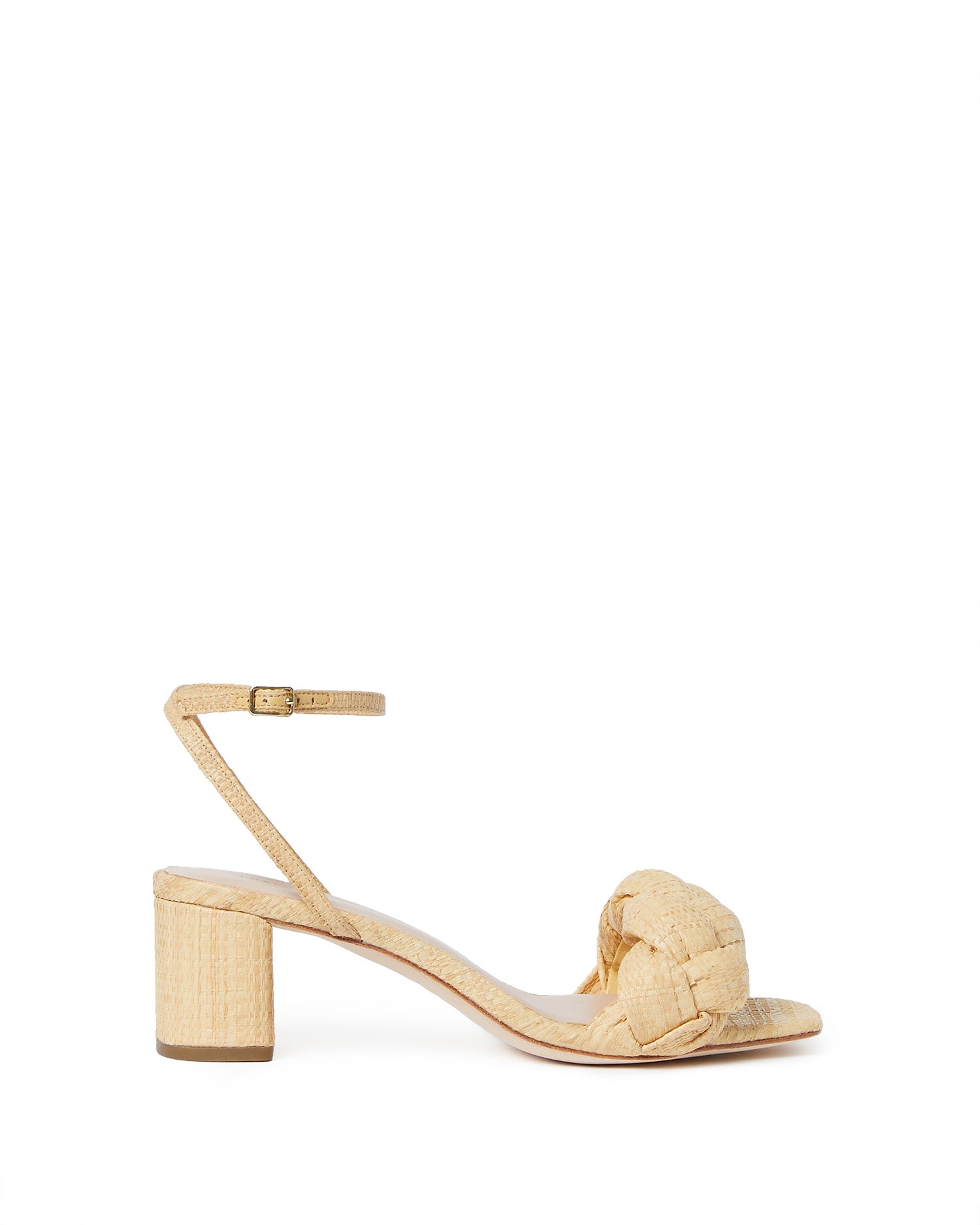 Loeffler Randall Avril Braided Mid Heel Sandal in Natural
