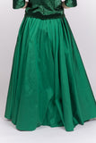 Emily Shalant Taffeta Ballgown Skirt in Emerald