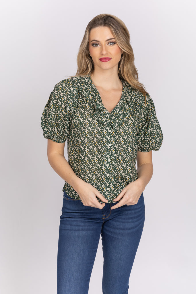 Trovata Faye Blouse in Snowdrop Ditsy – CoatTails