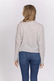 Golden Sun You're My Favorite Crew Neck Cashmere Sweater in Grey-Bright Blue