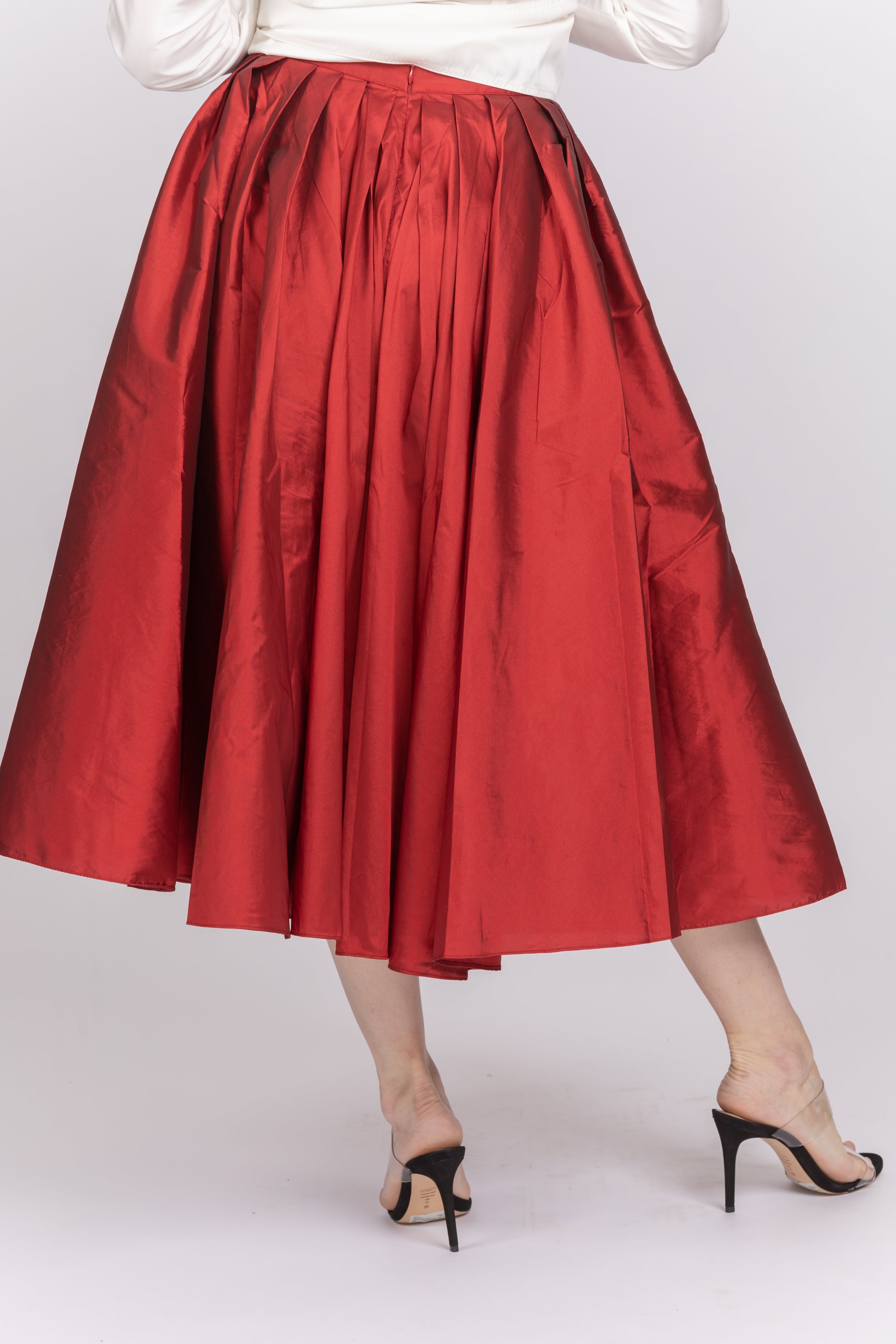 Red Taffeta Skirt