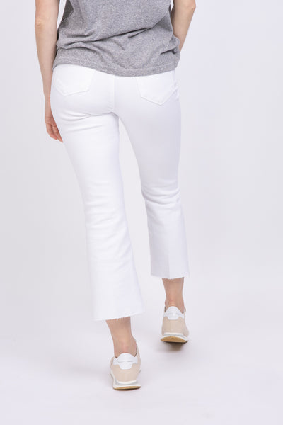 L'AGENCE Kendra H/R Crop Flare in Blanc