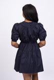 Shoshanna Drea Ruched Puff-Sleeve Mini Dress