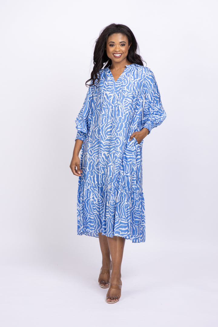 Dvf blue outlet dress