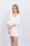 Nation Ltd Oralia Flounce Mini Dress Optic White