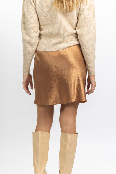 Vince Short Slip Skirt Rose Gold