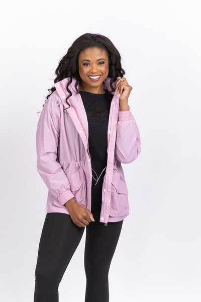 Varley Nellie Relaxed Fit Windbreaker Mauve Mist