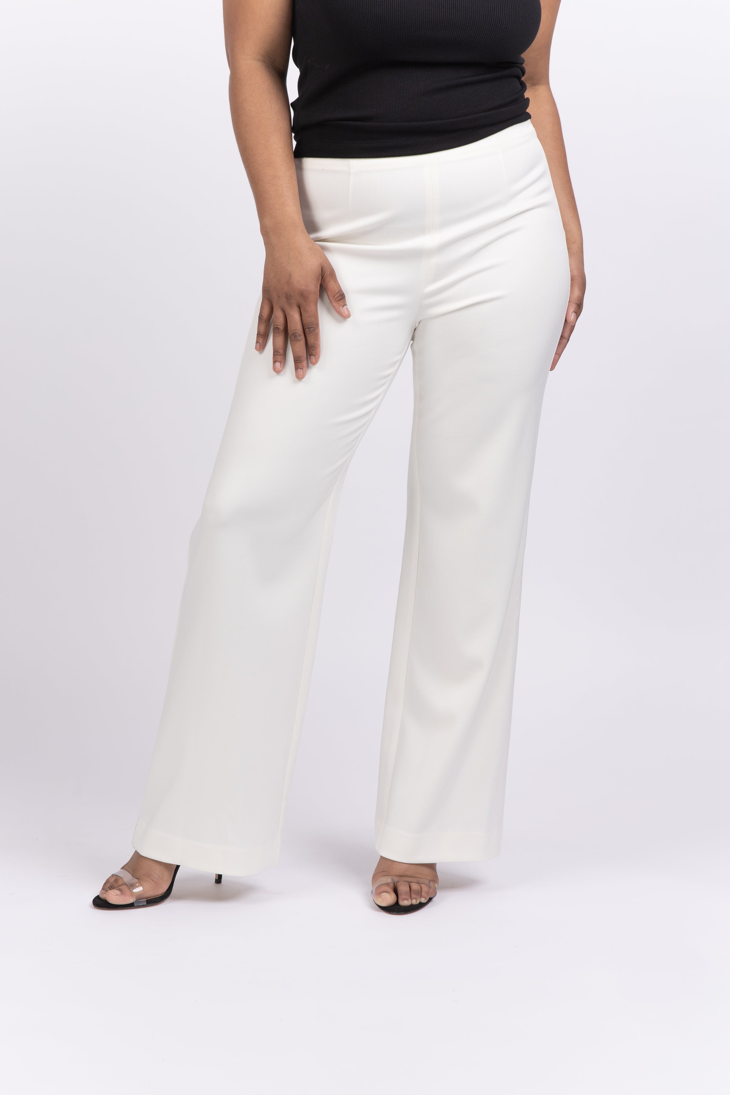 Buy Women's Plus Size Flared Fit Viscose Rayon Palazzo Trousers (Cream,  Size: 8XL) Online In India At Discounted Prices