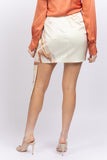 Simkhai Mae Draped Mini Skirt in Seafoam Marble