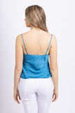 Ramy Brook Abigail Cowl Neck Tank Top in Blue Teal