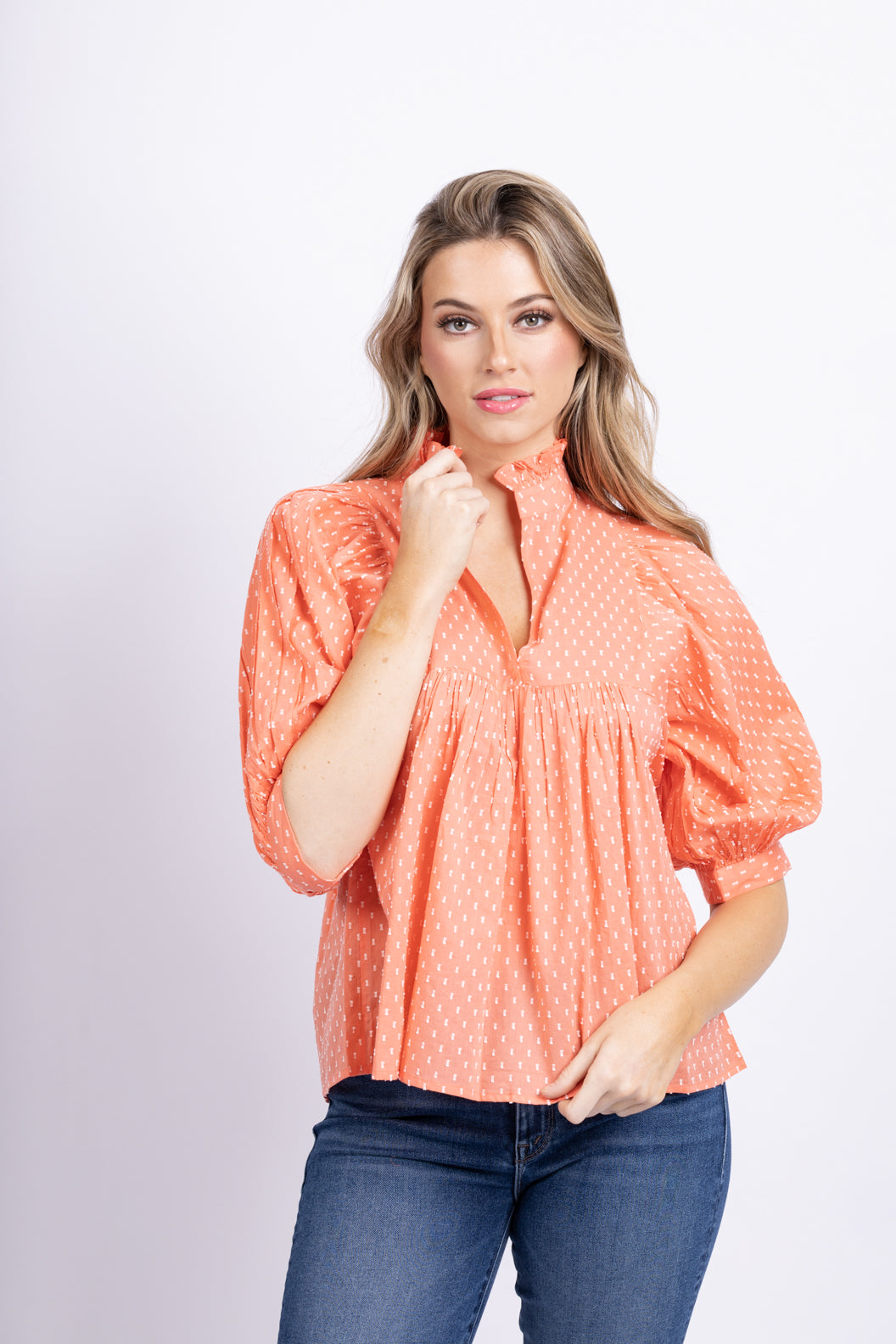 トップス room306 Random Dot Volume Tops zadie-top-risky-micro-dot – AFRM