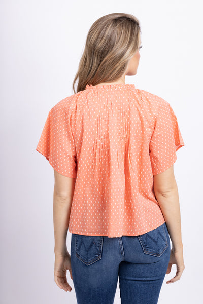 Never a Wallflower Peasant Top Coral