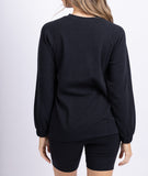 Eberjey Luxe Sweats Sweatshirt in Black