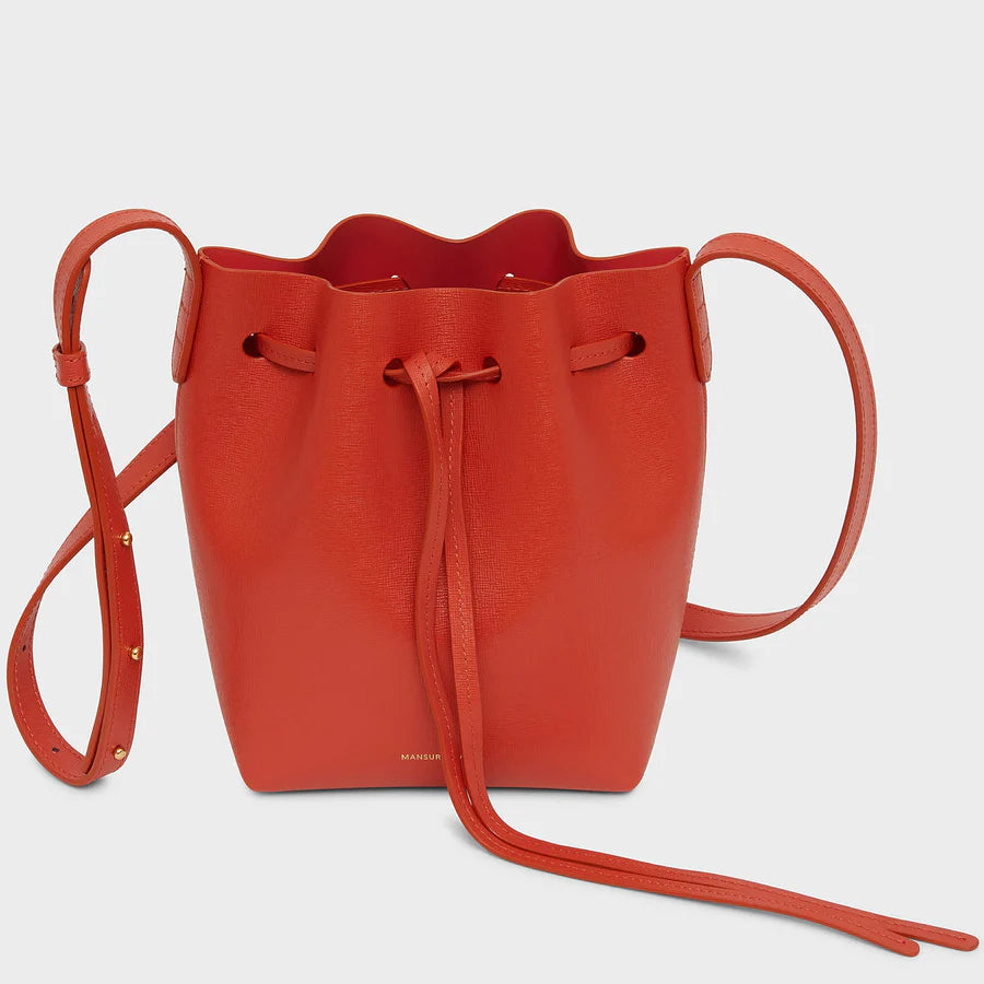 Mansur Gavriel Mini Mini Saffiano Leather Bucket Bag