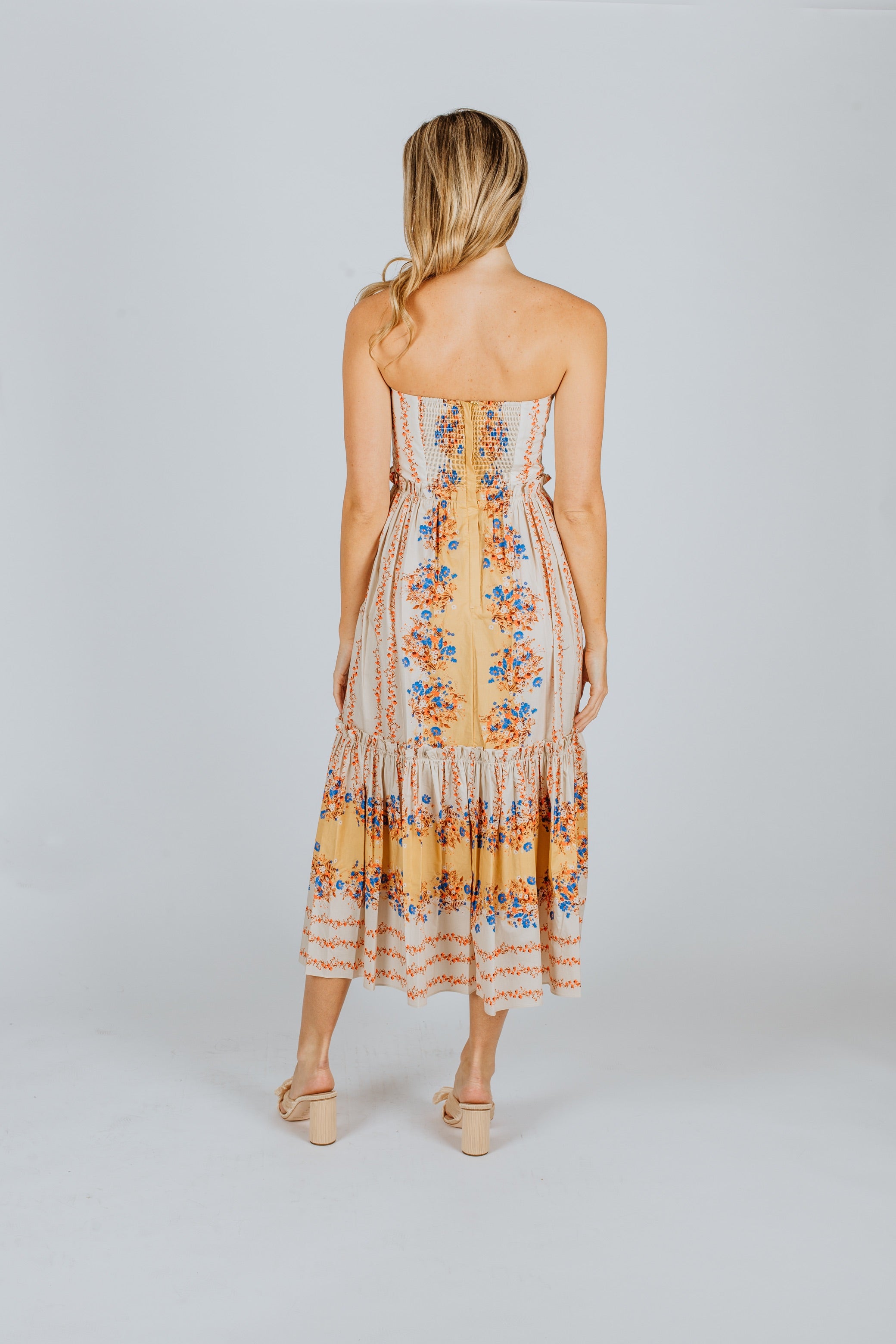 Cara Cara Torres Dress Ditzy Striped Ivory