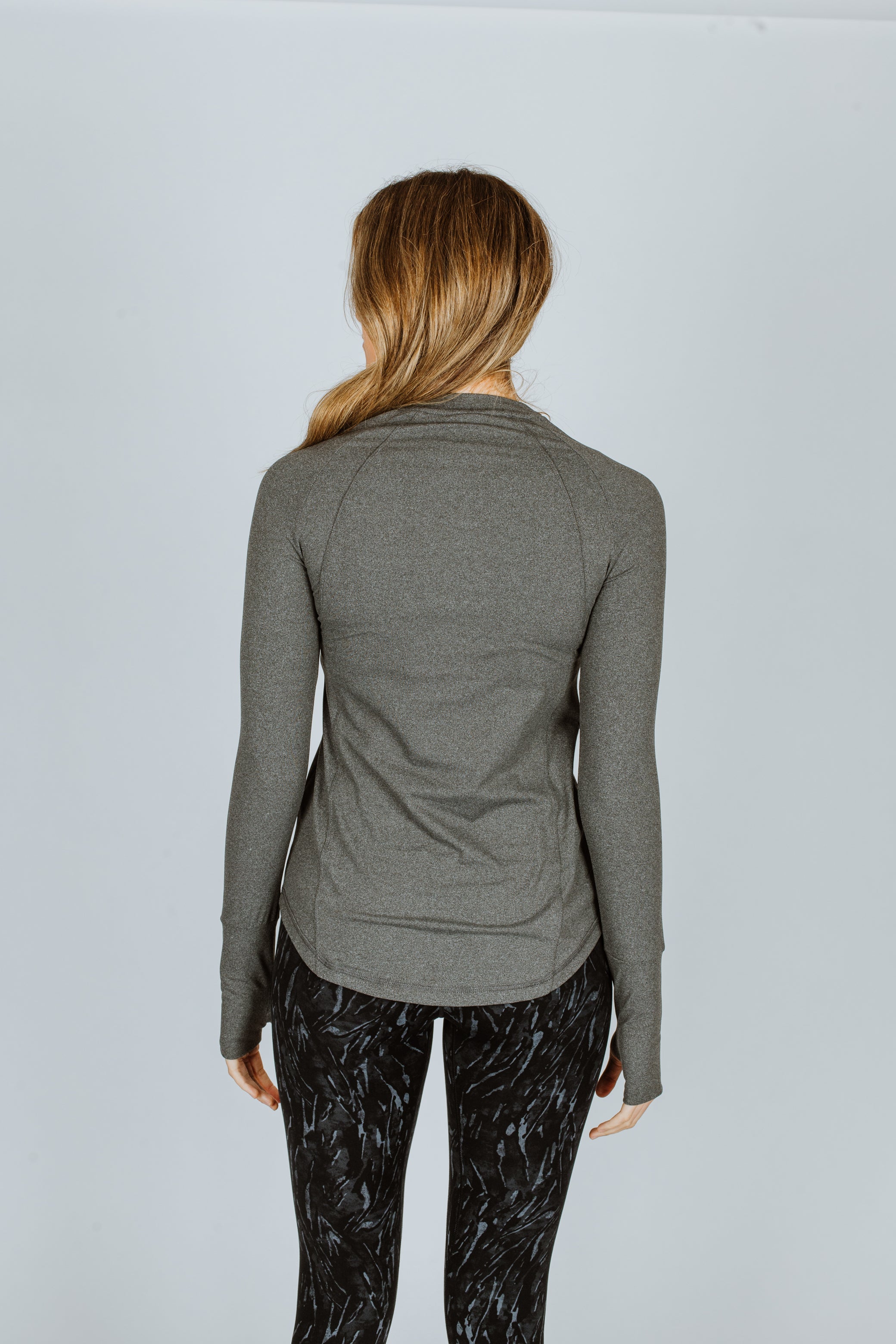 Grey Marl Sweater & Leather Leggings - Life with Emily