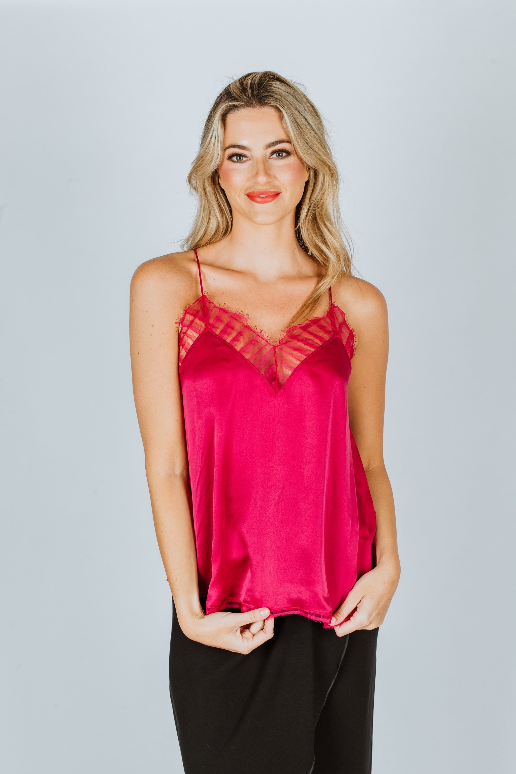 IRO Berwyn Silk Camisole Candy Pink