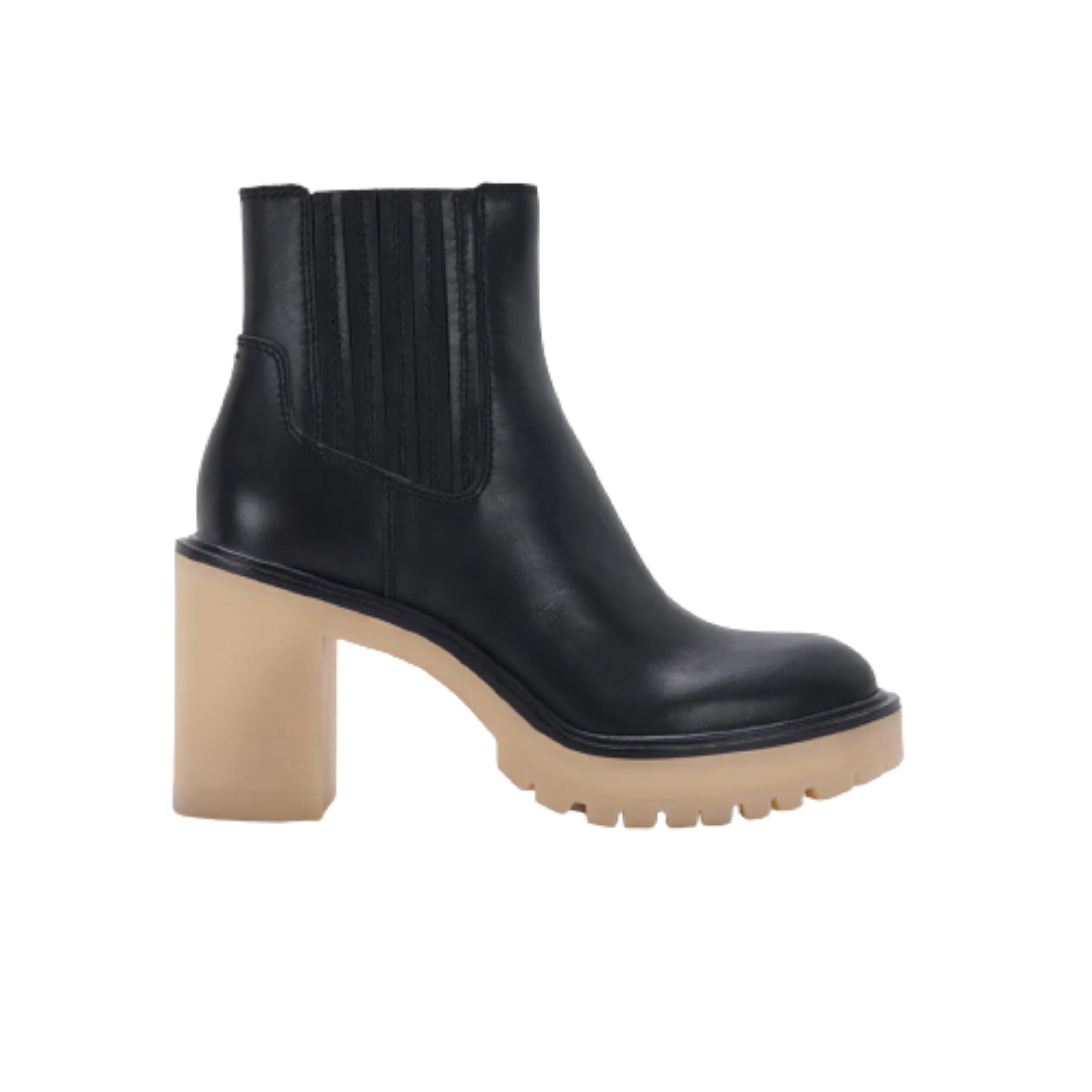 Dolce Vita Caster H2O Booties Onyx Leather CoatTails