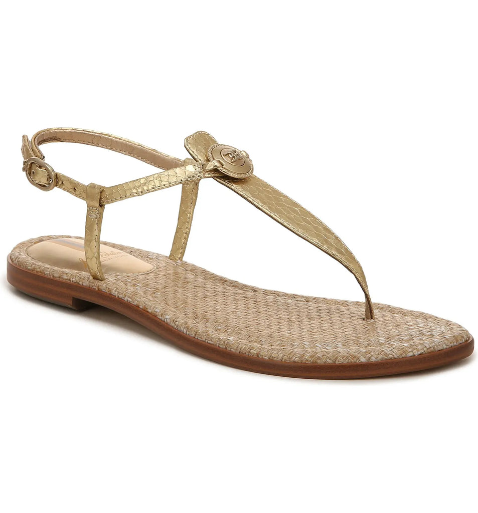 Sam edelman 2025 gold flip flops