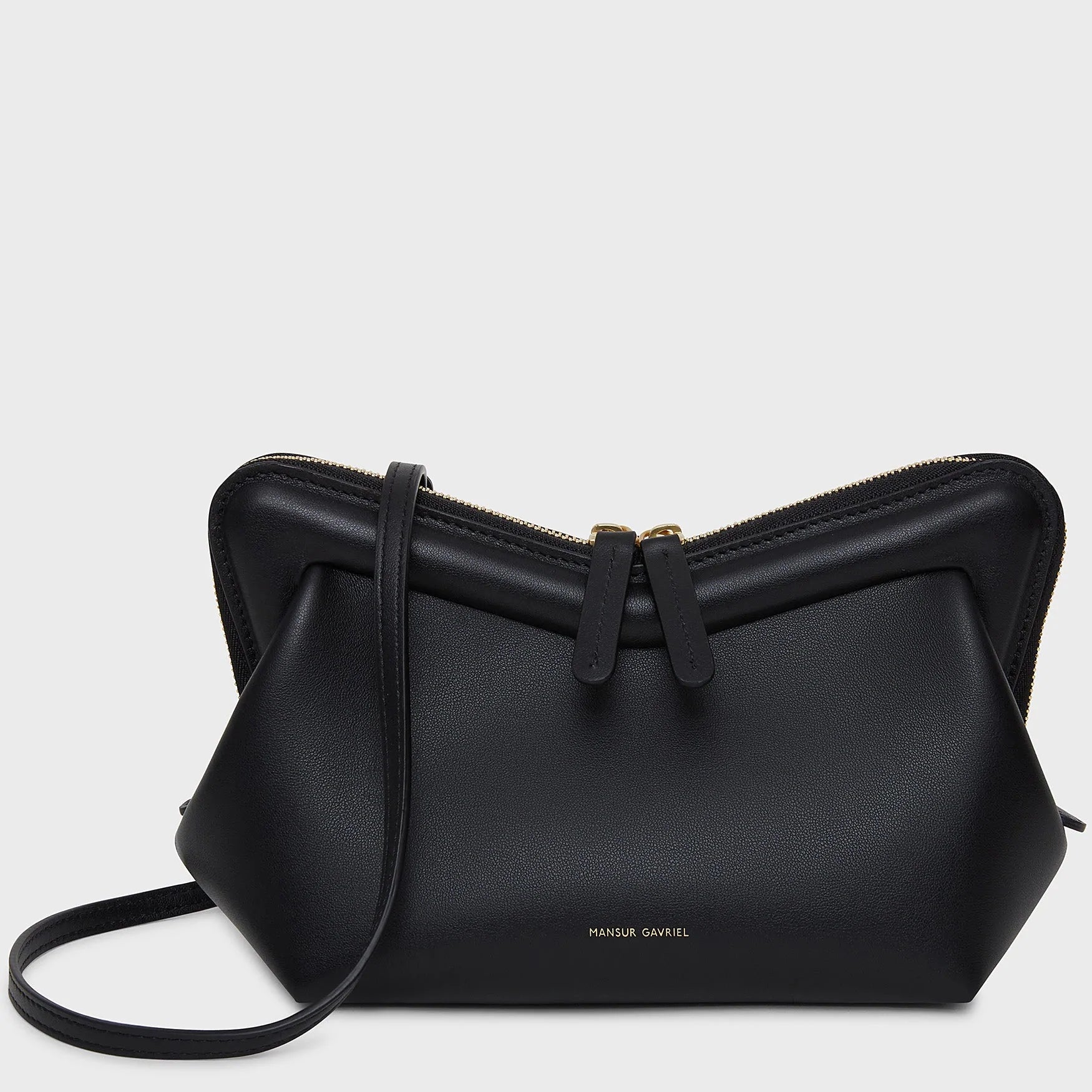 Mansur Gavriel Mini Frame Bag in Black Flamma